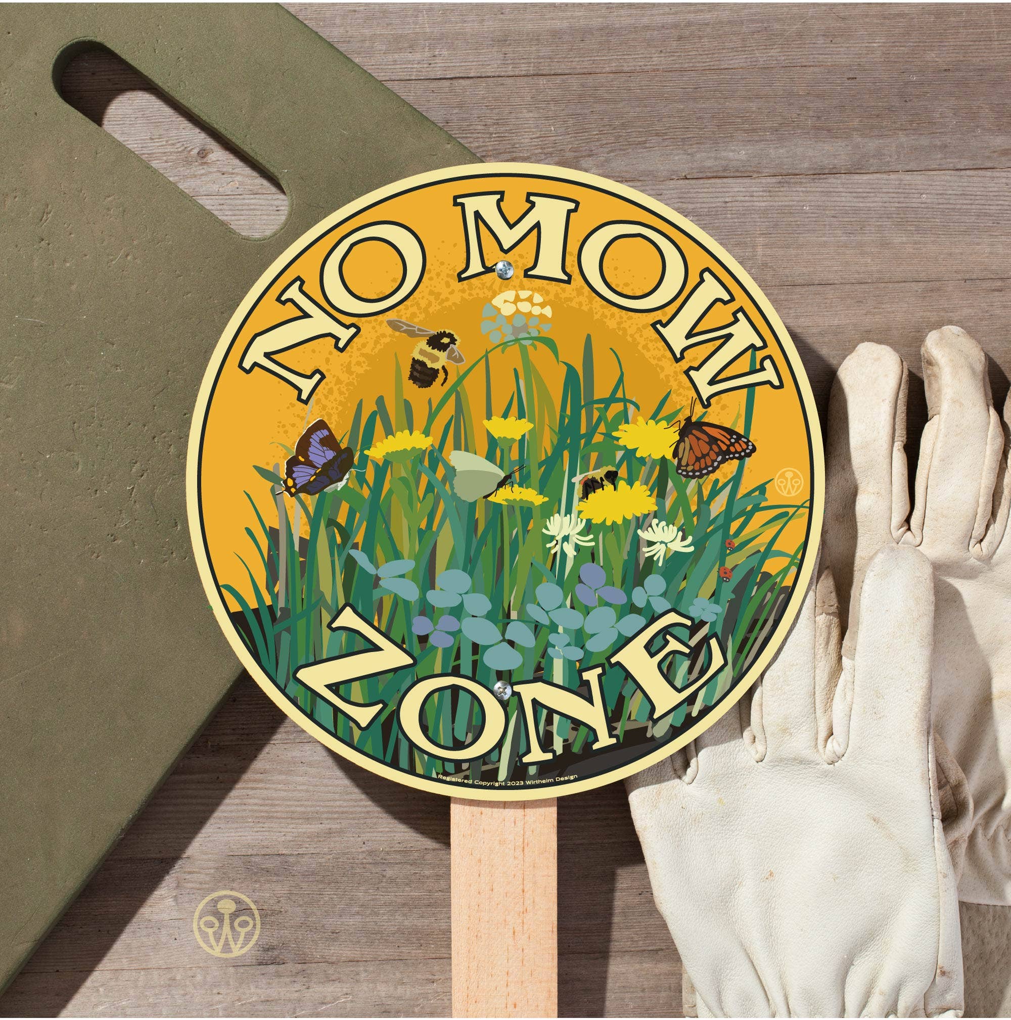 No Mow Zone - Yard and Garden Sign