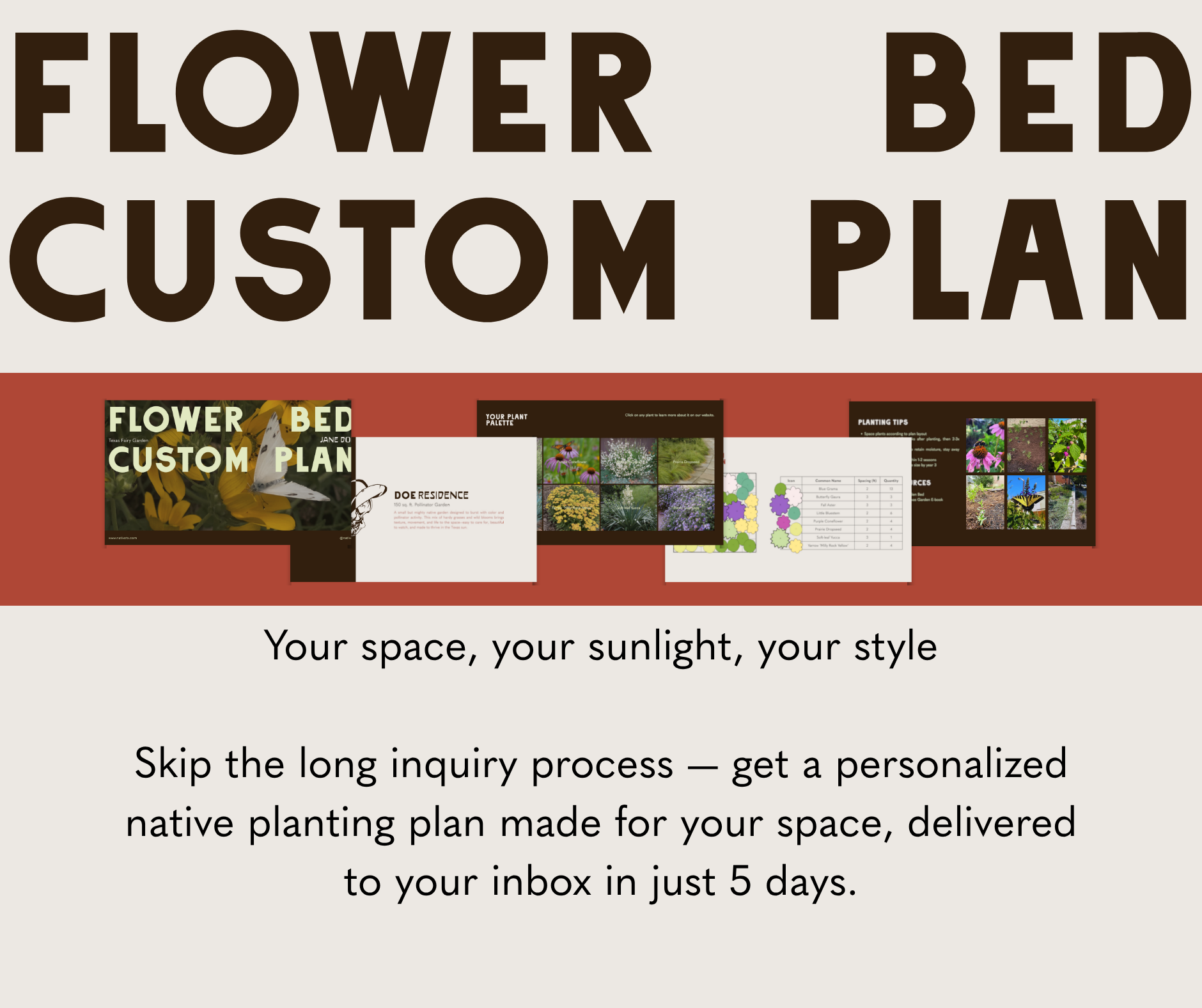 Custom Native Flower Bed Plan