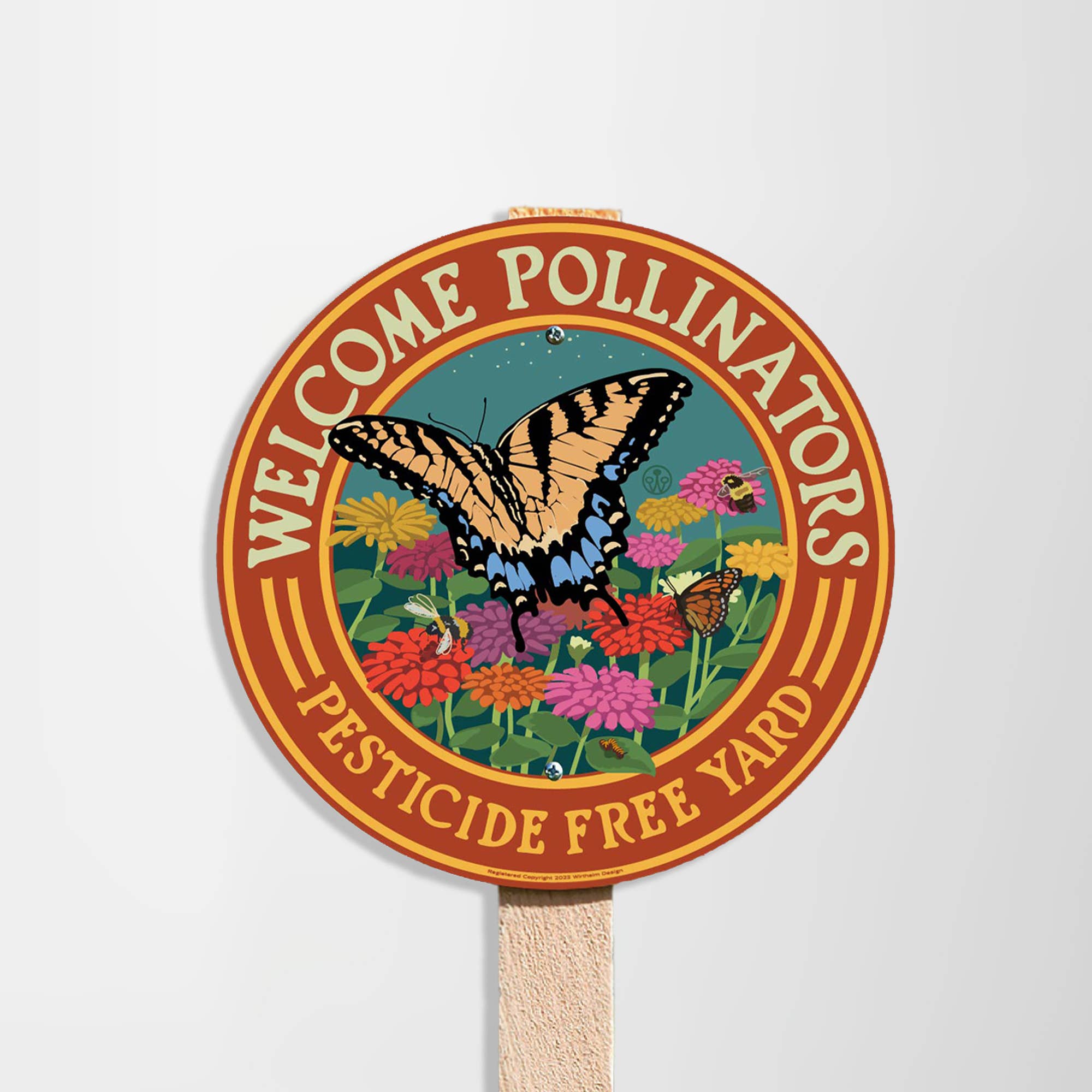 Welcome Pollinators -Swallowtail- Garden Sign