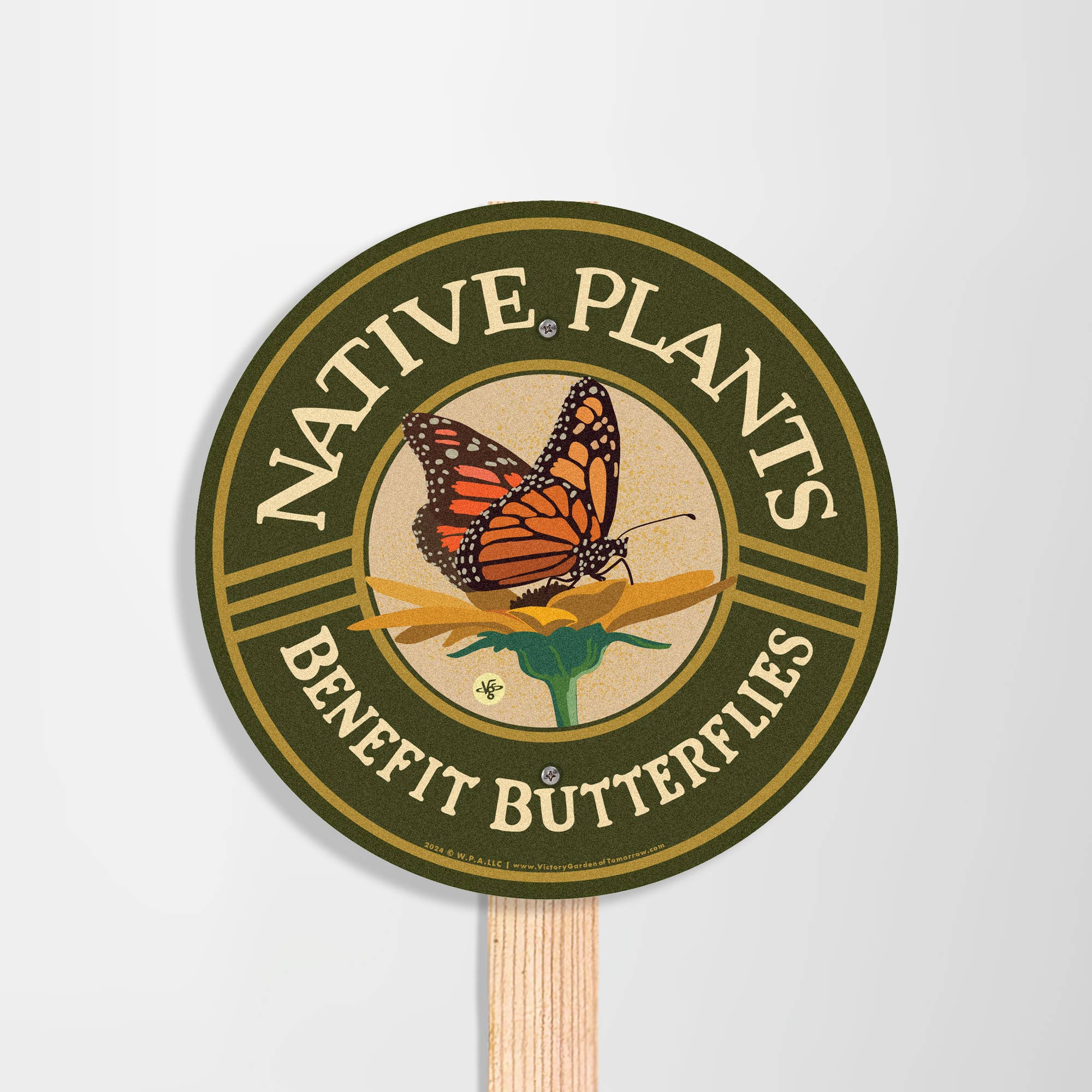 Native Plants - Benefit Butterflies - Yard and Garden Sign