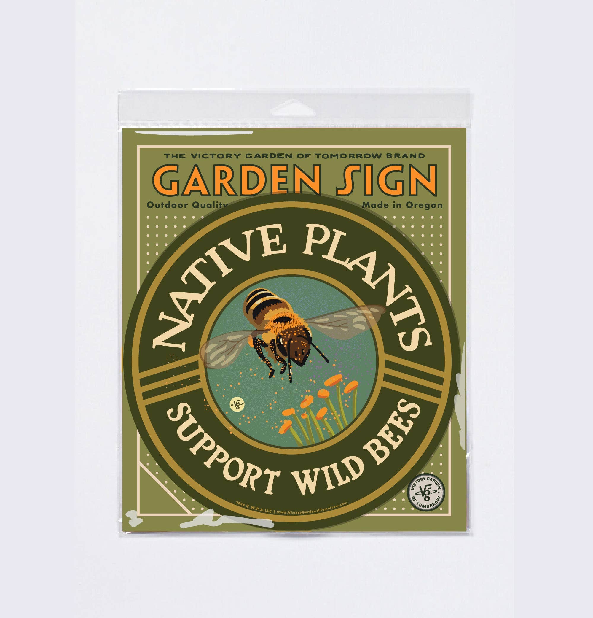 Native Plants - Support Wild Bees - Yard and Garden Sign