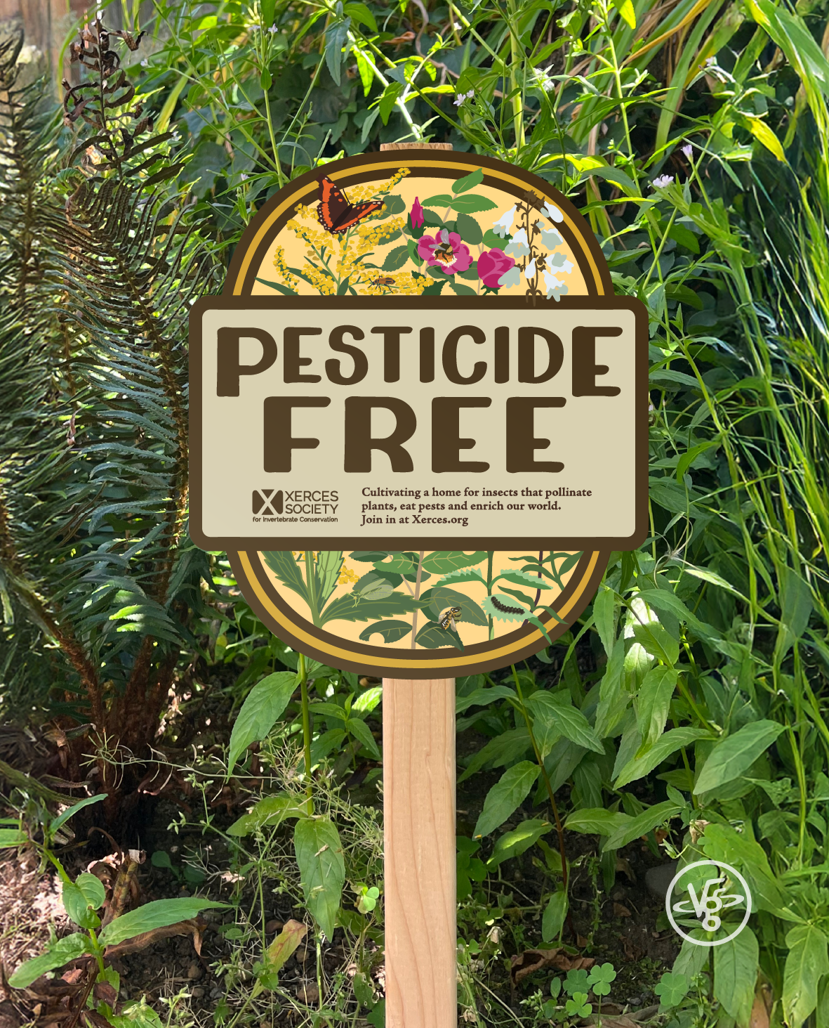 Pesticide Free Yard & Garden Sign from The Xerces Society