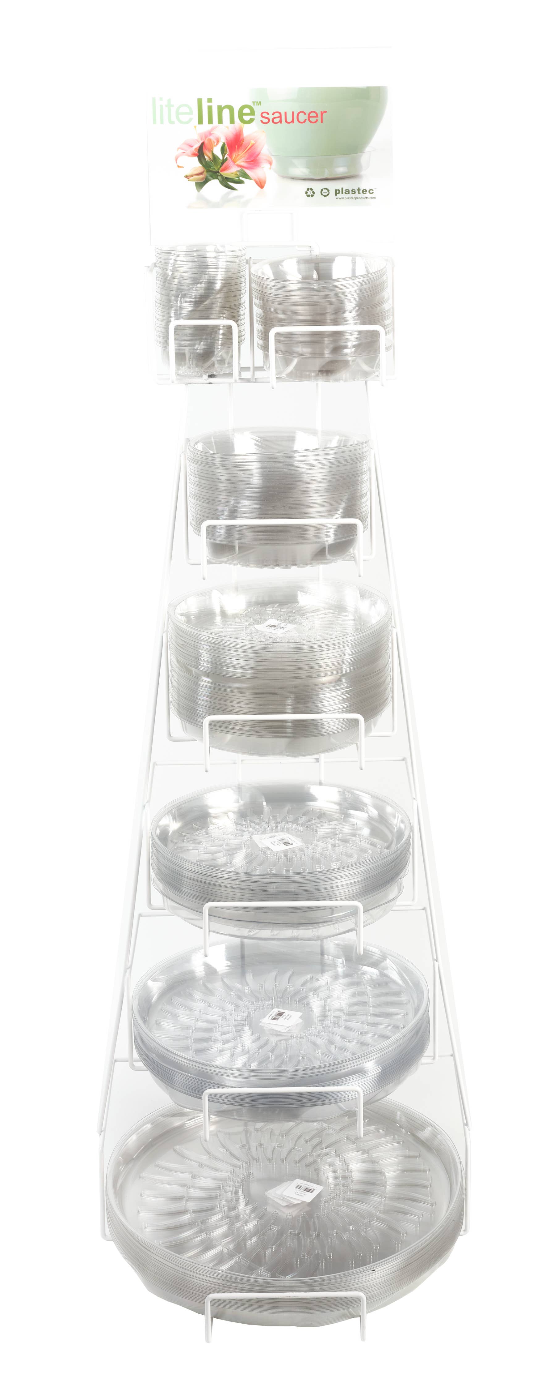 Free Standing Loaded Liteline Saucer Rack - 275 pieces
