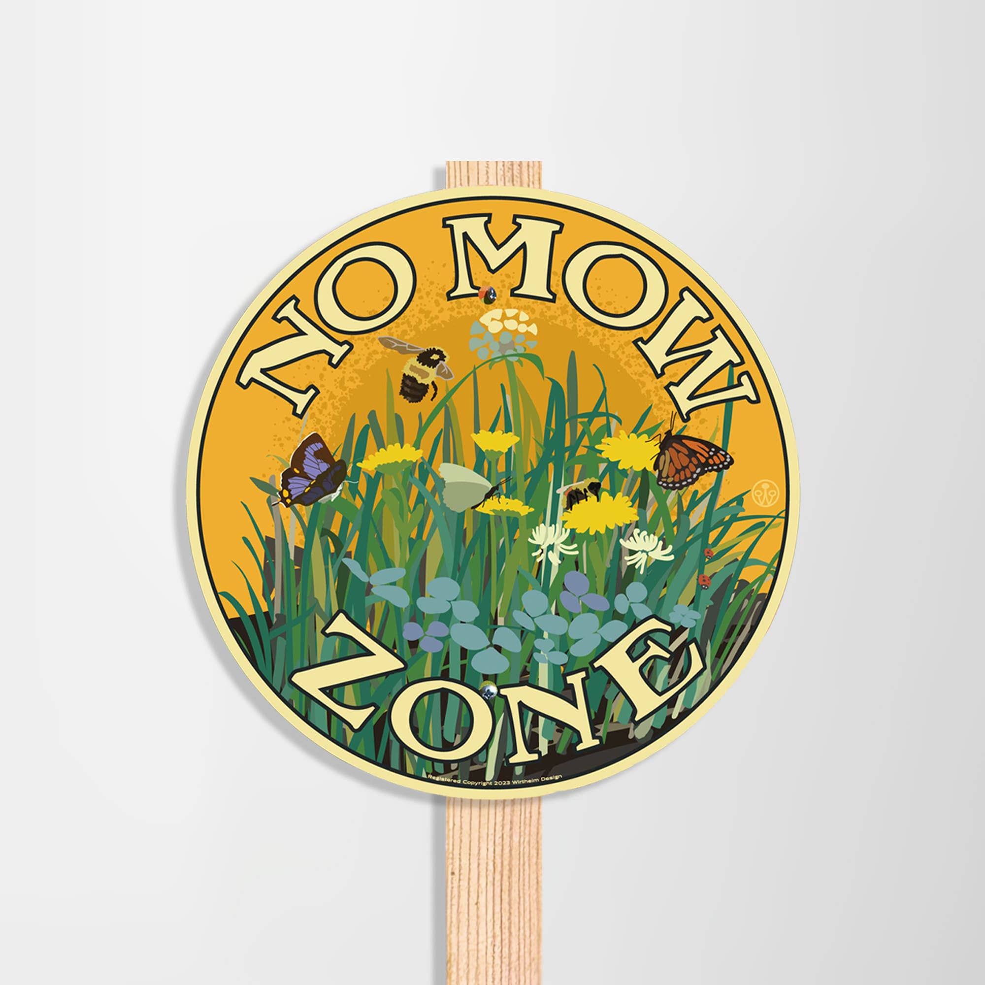 No Mow Zone - Yard and Garden Sign