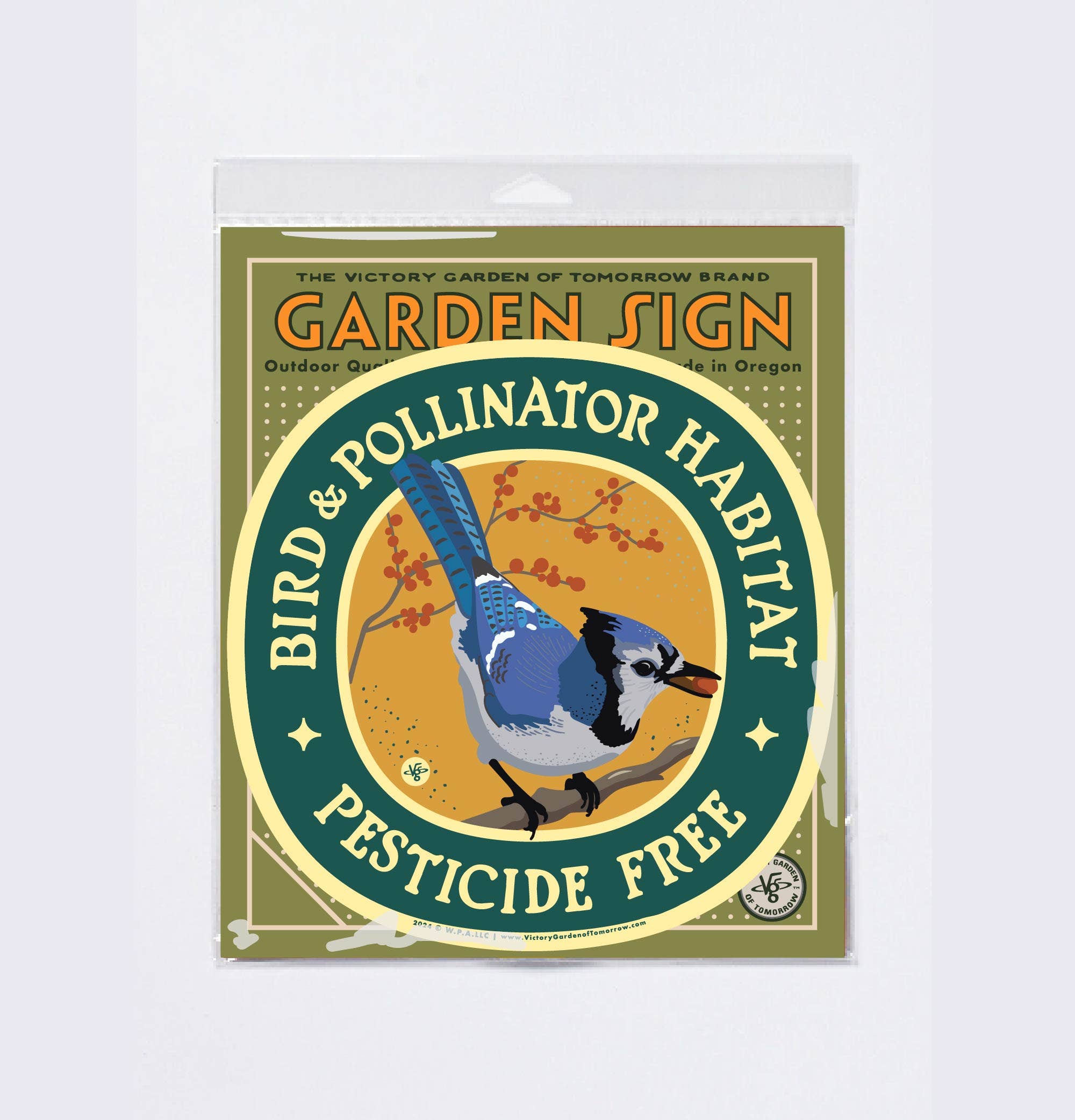 Bird and Pollinator Habitat Bluejay - Yard & Garden Sign